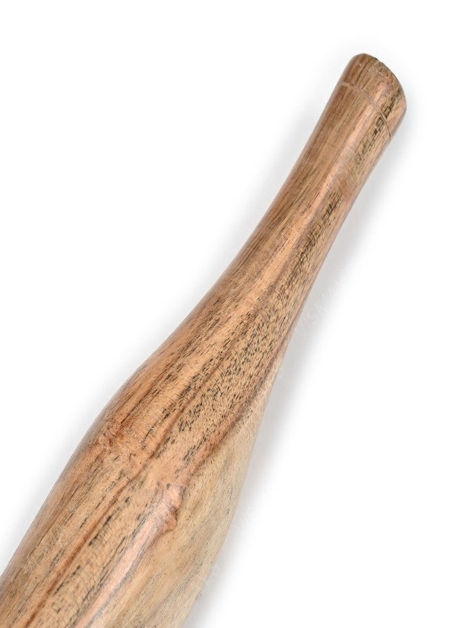 VISMAY'S 12 inch Sheesham Wood Rolling Pin Roller Belan Belani for Making Roti/Chapati Paratha for Kitchen Compact Design for Use, Easy Grip to Roll - Image 3